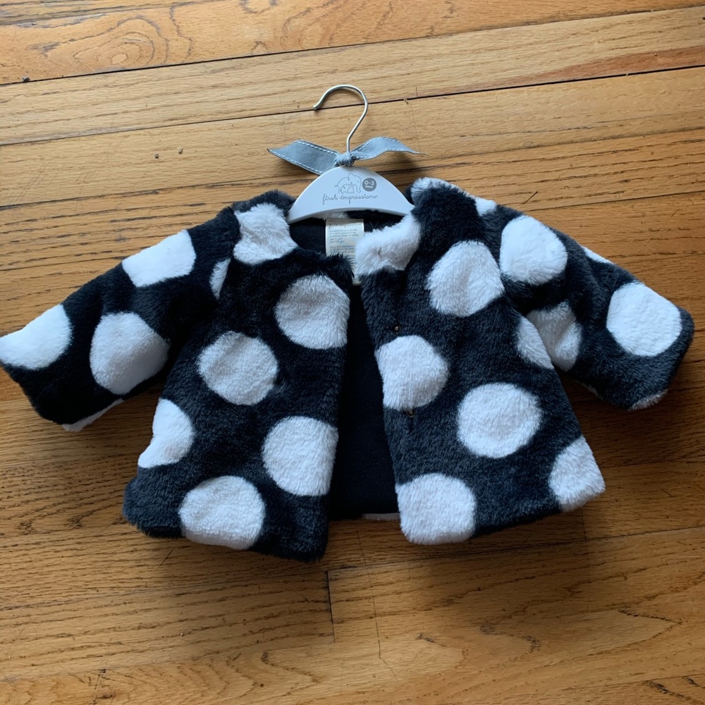 First impressions fur coat 0-3 months